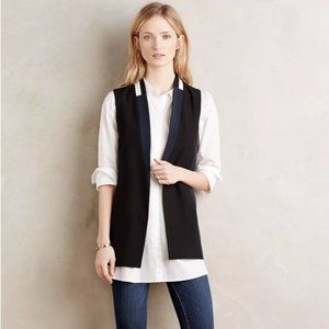 Anthropologie Elevenses Collarless Blazer Vest